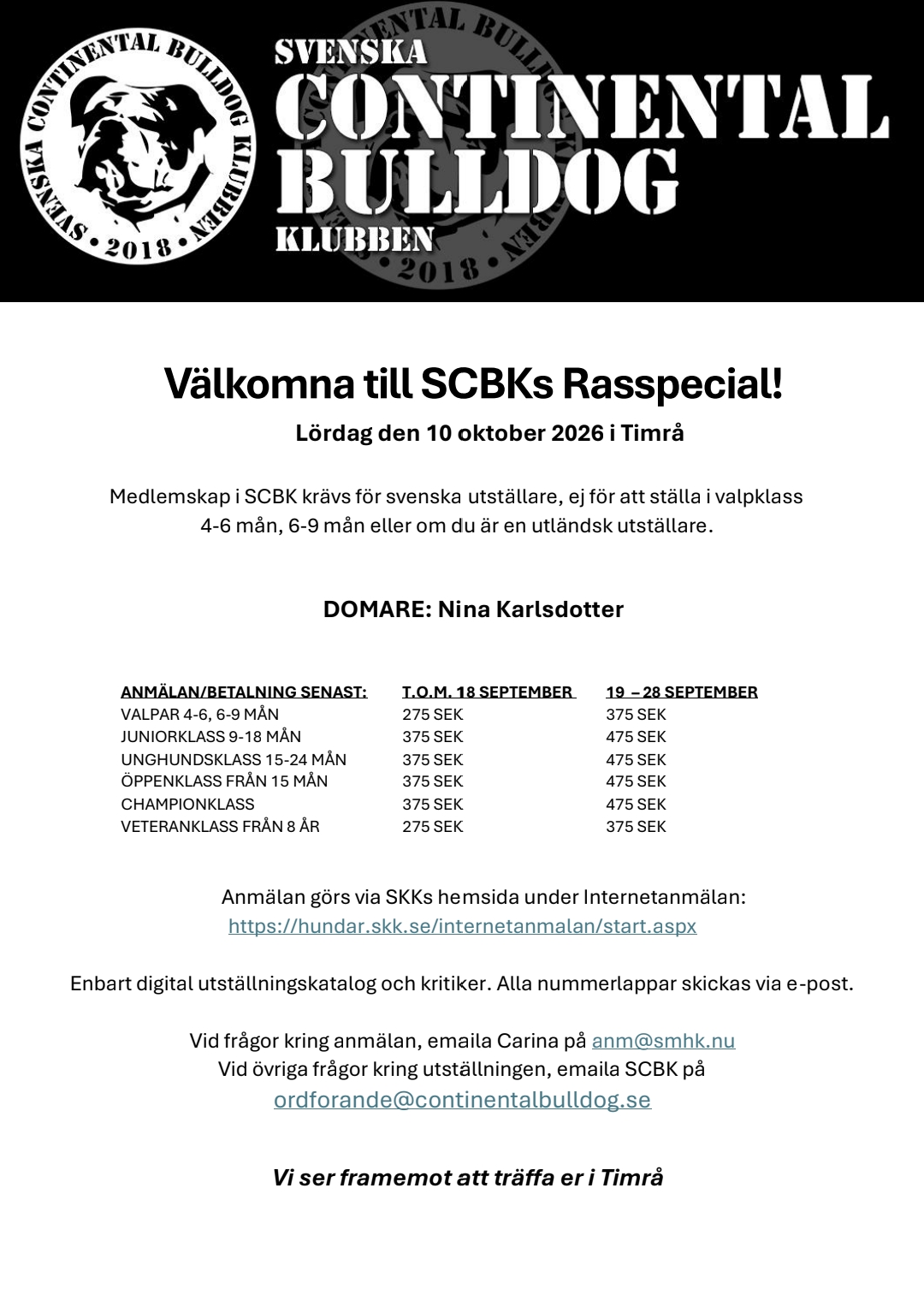 Anmälan öppen